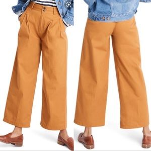Madewell Wide Leg Pants in Camel